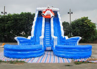 Huge Shark Inflatable Slide With PVC Material / Blow Up Water Slide