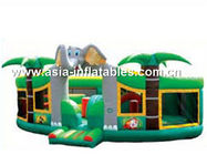 Novel lovely elephant commercial inflatable combo for sale