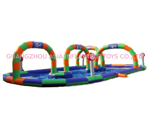 Children Inflatable Amusement Park With Entertaining Race Track