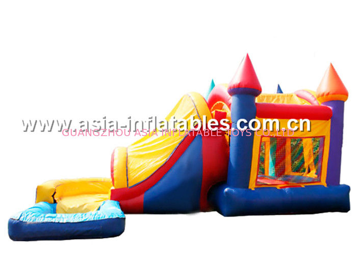 0.55mm PVC tarpaulin inflatable bouncer combo/inflatable bouncer with slide/commercial inflatable combo